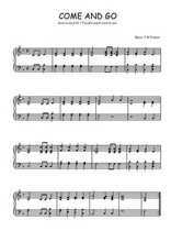 Téléchargez l'arrangement pour piano de la partition de Come and go en PDF